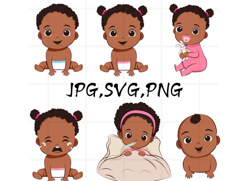 Black Baby Boy SVG\ SVG Cut File & PNG\ African American Baby Boy Svg ...