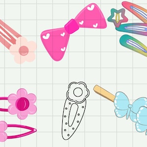 Snap Clip SVG\ Snapclip Template Bundle\ Heart Star Bow Template\ Bow SVG\ Clippie Cover\ Hair Clip Svg files for Cricut Cut Files
