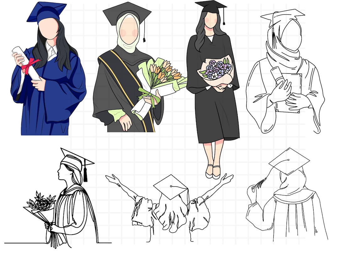 Graduate Silhouette\ Graduation Cut File\ Graduation Design SVG\ Grad ...