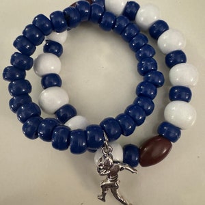 Football bracelet| Beaded Bracelets| Sports Bracelts | Beaded Sports Bracelets | Football