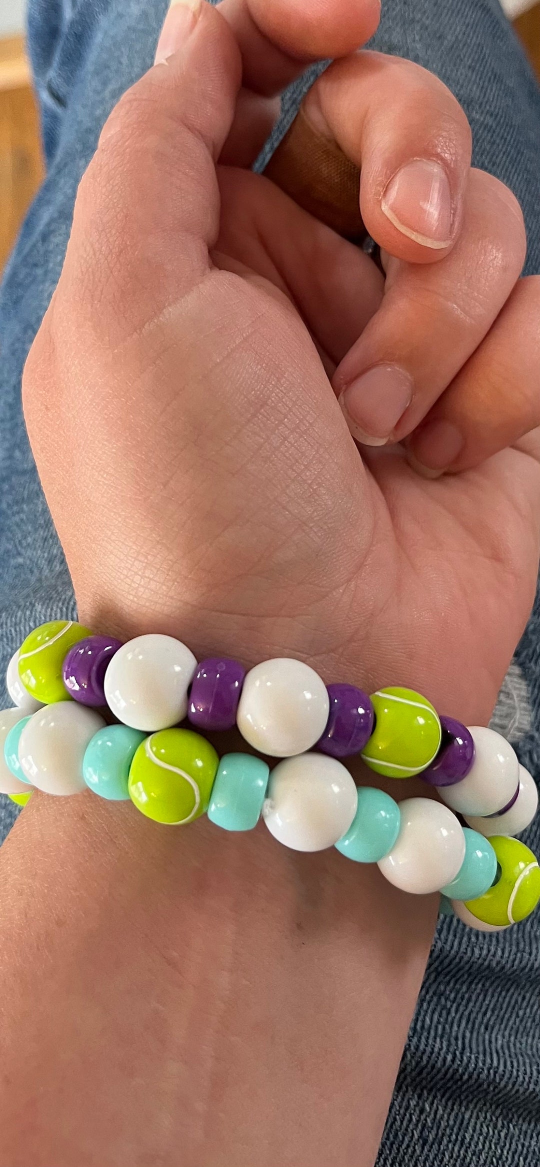 Tennis Bracelet| Tennis Beaded Bracelet| Sports Bracelet| Beaded Sports