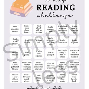 30 Day Reading Challenge Gift For Avid Readers Ready To Print And Put