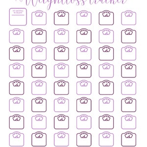 Weight loss tracker printable