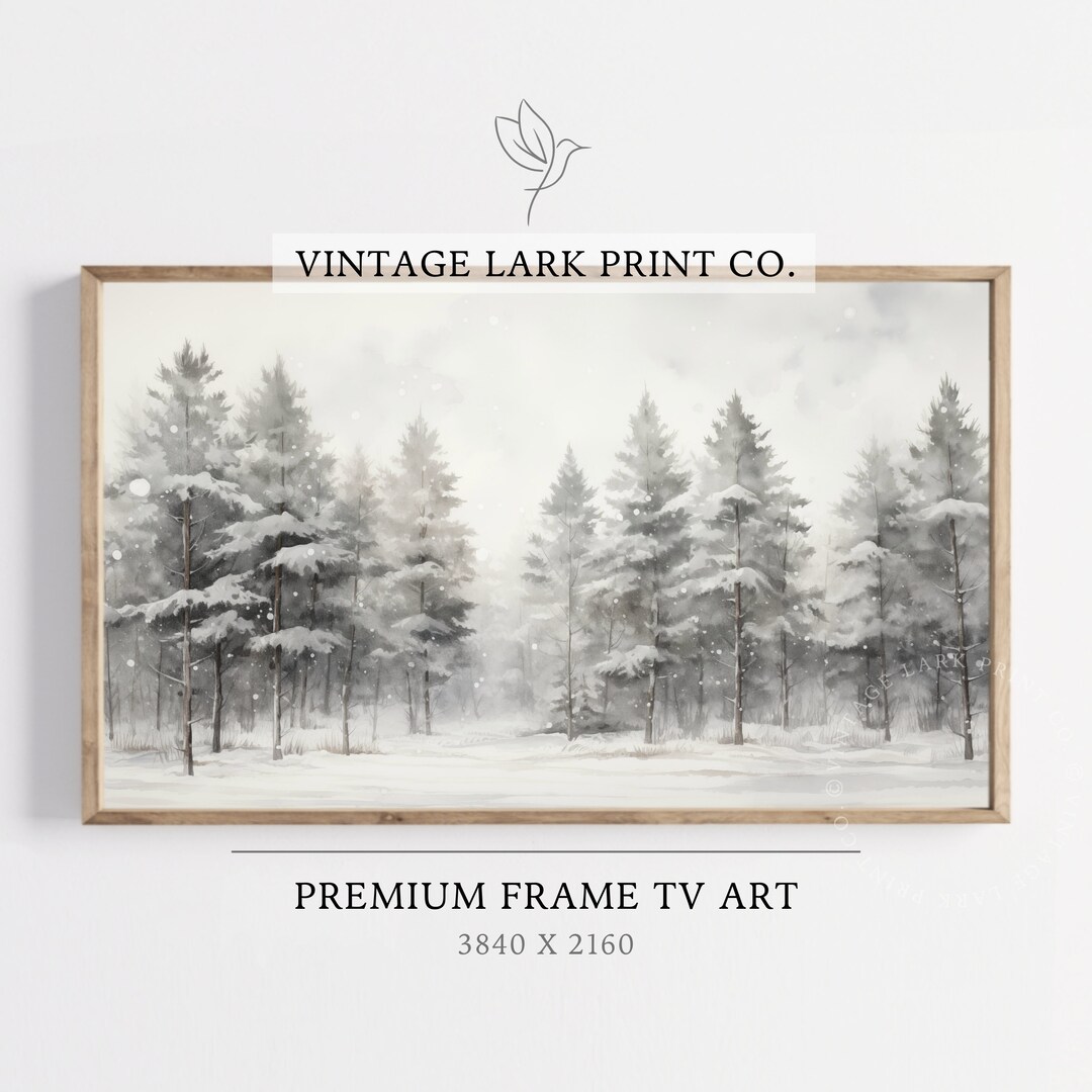 Vintage Christmas Samsung Frame TV Art Christmas Holiday Decor Winter