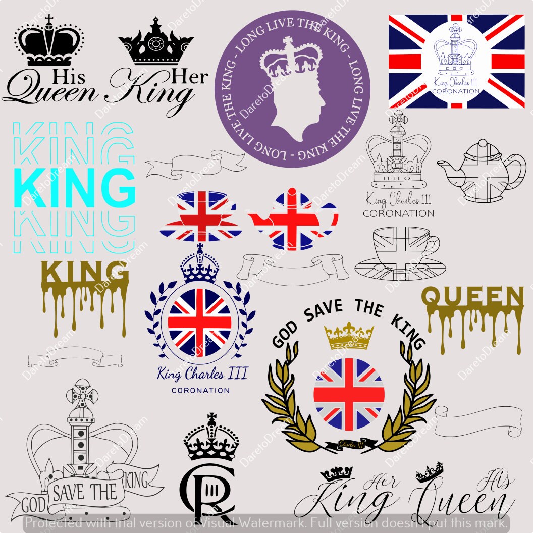 King Charles 3rd Coronation UK. Clipart SVG DXF and Png - Etsy UK