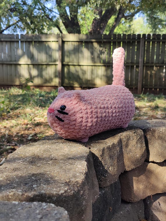 Soft and Squishy Loaf Cat Pink Loaf Cat Pink Cat Pillow Pink