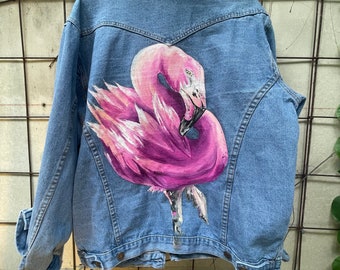 FOCUS Original Hand Painted Jeans Jacket - Etsy