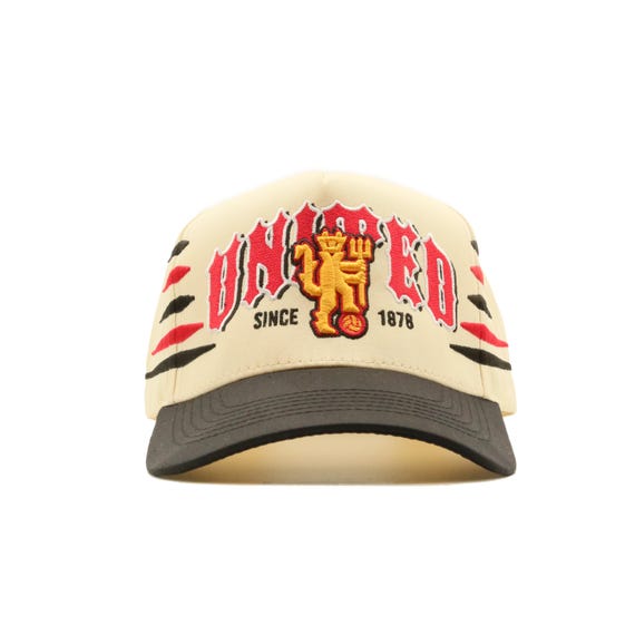 Vintage Manchester United FC Snapback Hat Retro Soccer Fan Cap With Flags
