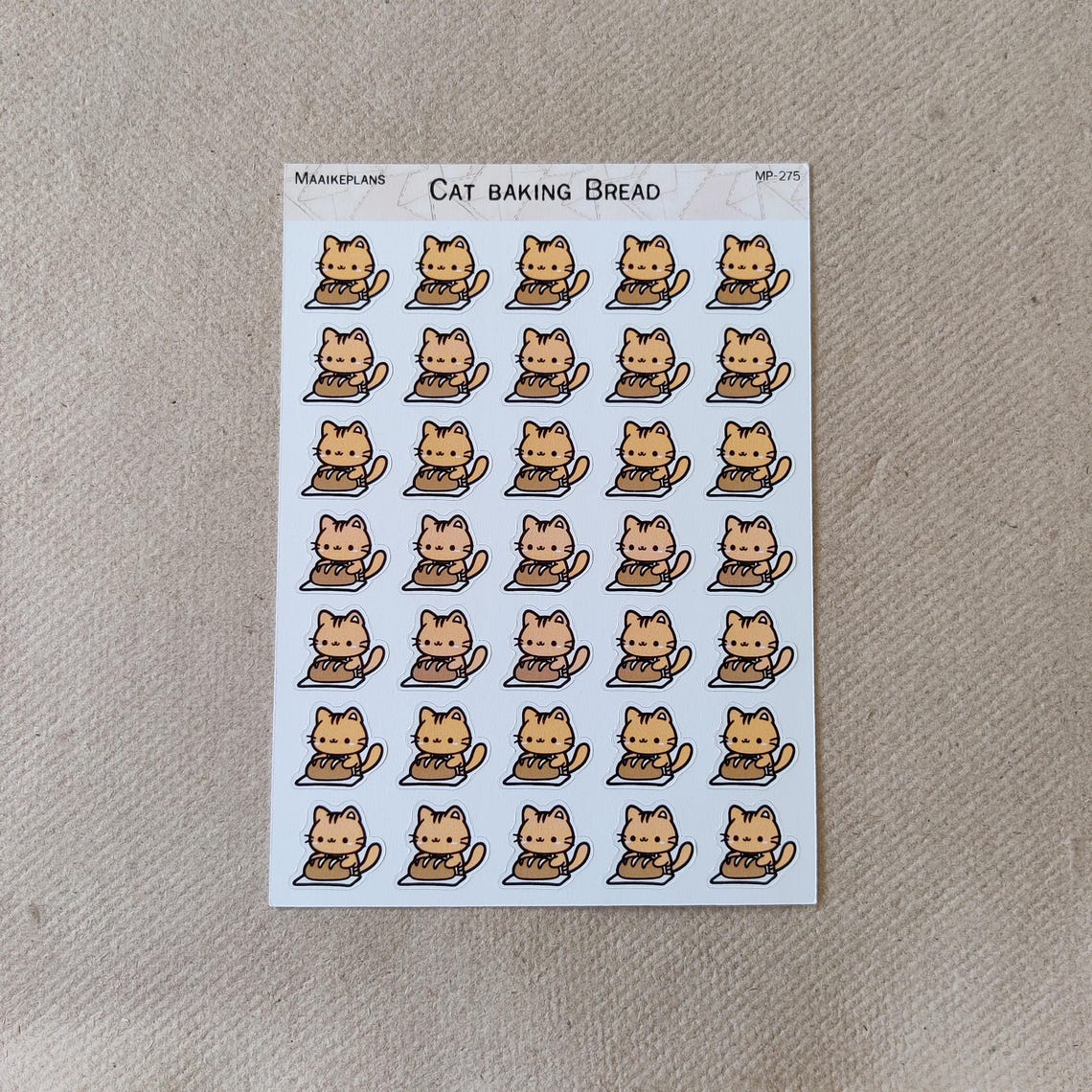 Cat Baking Bread Icon Sticker | Planner Stickers | Bullet Journal ...