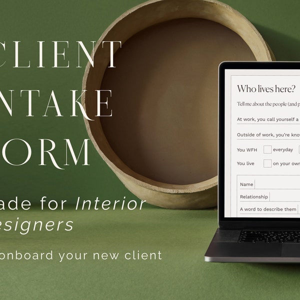 New Client Intake Form for Interior Designers | Client Welcome & Onboarding Questionnaire | Canva Template | PDF | Digital Download