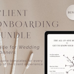 New Client Onboarding Packet for Professional Wedding Planners | Client Welcome Questionnaires | Canva Template | PDF | Digital Download