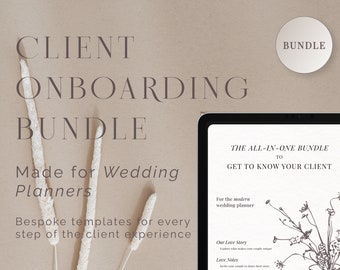 New Client Onboarding Packet for Professional Wedding Planners | Client Welcome Questionnaires | Canva Template | PDF | Digital Download