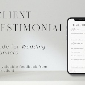 Kunden-Feedback-Formular für professionelle Hochzeitsplaner | Kundenauf Wiedersehen & Offboarding | Canva Template | PDF | Digitaler Download