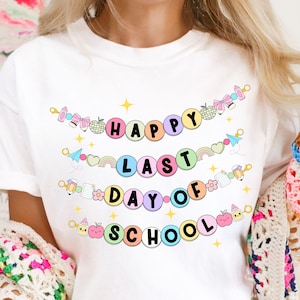Comfort Colors® Last Day of School Teacher Shirt Groovy Friendship Bracelet funny t-shirt for teachers Elementary Appreciation Gift image 1