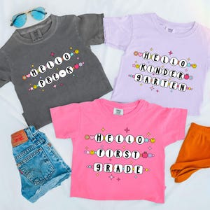 Bundle Rentrée scolaire PNG pour les résultats scolaires Bracelets de l'amitié Bonjour maternelle Pré-maternelle 1er 2e 3e 4e 5e premier jour Tendances Groovy Enseignant Girly