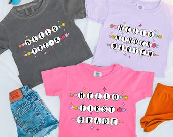 Back To School PNG Bundle Grades Friendship Bracelets Hello Kindergarten Pre-K 1st 2d 3d 4th 5th First day Trending Groovy Teacher Girly