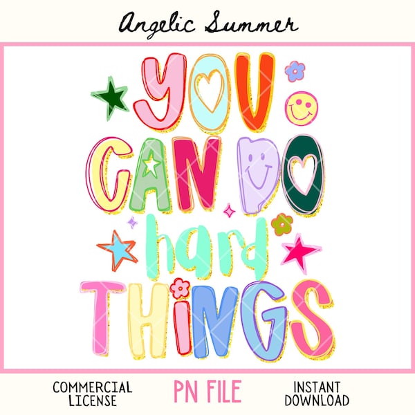 Puedes hacer cosas difíciles Png Regreso a clases Maestro Bloque de color Purpurina Concientización positiva sobre la salud mental Terapeuta Autismo TDAH Neurodivergente