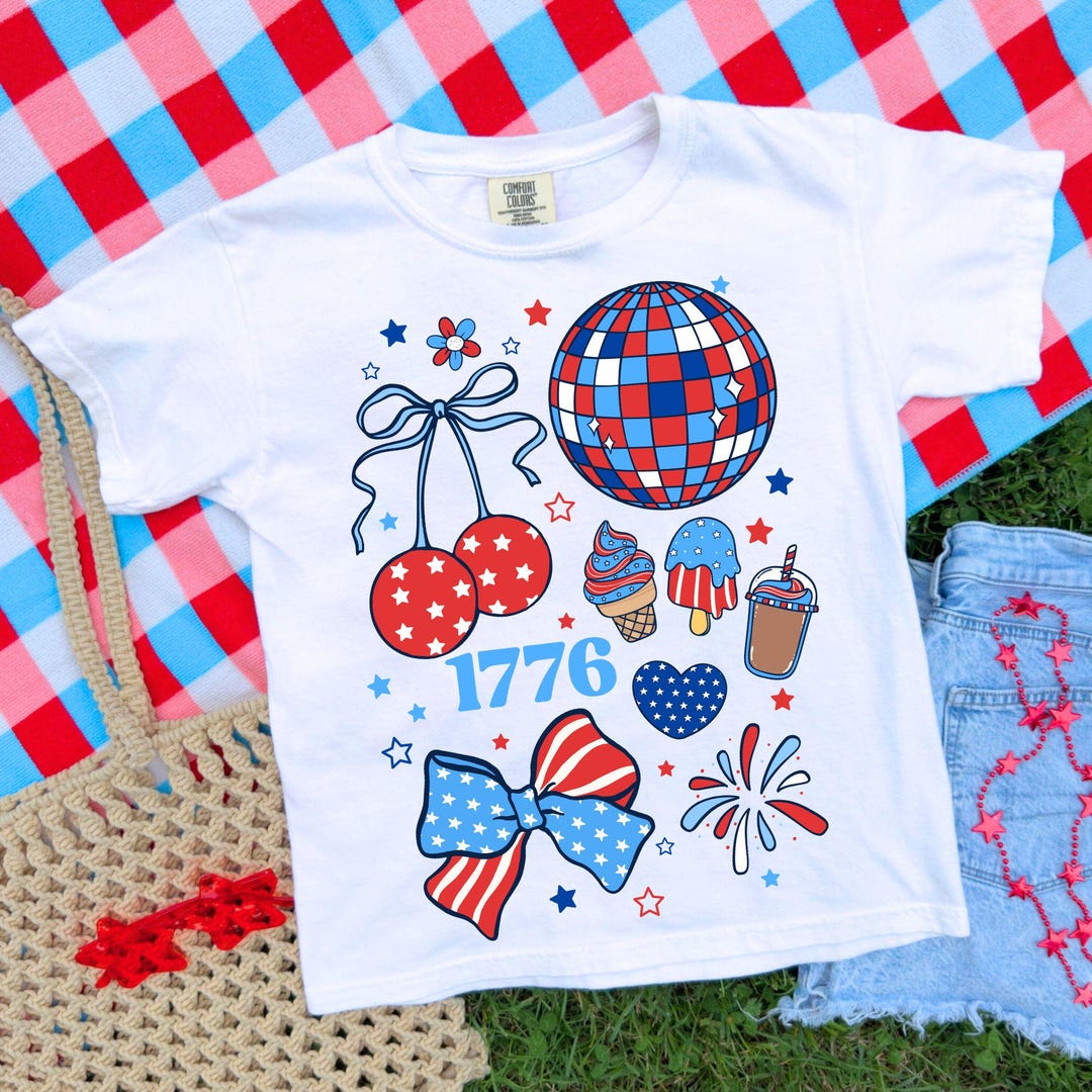 Coquette 4th July PNG Doodle Retro Usa Png American Cherry Flag Red ...