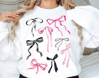 Coquette Halloween PNG Whimsical Bows Collage Black and Pink PNG Retro Spooky PNG Girly Halloween Room Decor cute kid Preppy sublimation