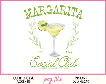 Margarita Social Club PNG divertente tre amigos Messico vacanza tequila margarita civetta boujie preppy ragazze viaggio trendy design a sublimazione