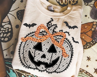 Kant Halloween PNG flirt nep borduurwerk glitter strik PNG grillige zwarte lantaarn png meisje kinderen retro png griezelig seizoen muur kunst