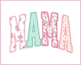 Mamá Varsity lazo PNG Día de la Madre PNG Grandmillennial floral PNG Encaje Cottagecore lunares seersucker rayas PNG regalo para mamá Moderno