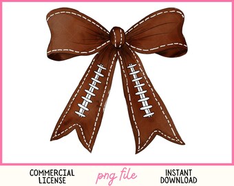 Football bow PNG Coquette bow Vintage retro watercolor sidelines game day girly boujie preppy girl 300 DPI trendy sublimation