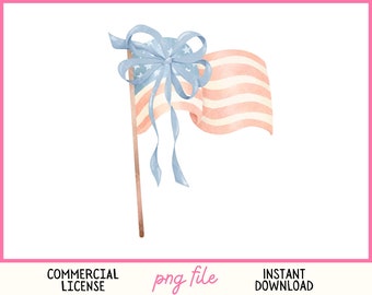 Kokette 4. Juli PNG amerikanische Flagge gedämpft weiß blau rot Bögen Sterne girly Kind adretter patriotischer Unabhängigkeitstag Sublimation
