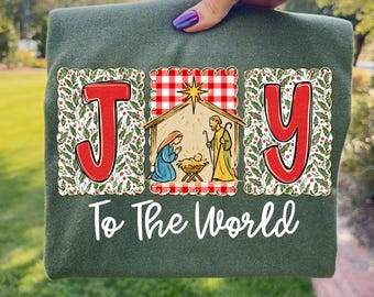 Alegría al mundo PNG Escena de la Natividad Navidad PNG Tres marcos ondulados brillo dorado Caprichoso Gingham Acebo Retro Chica niño De moda 2025