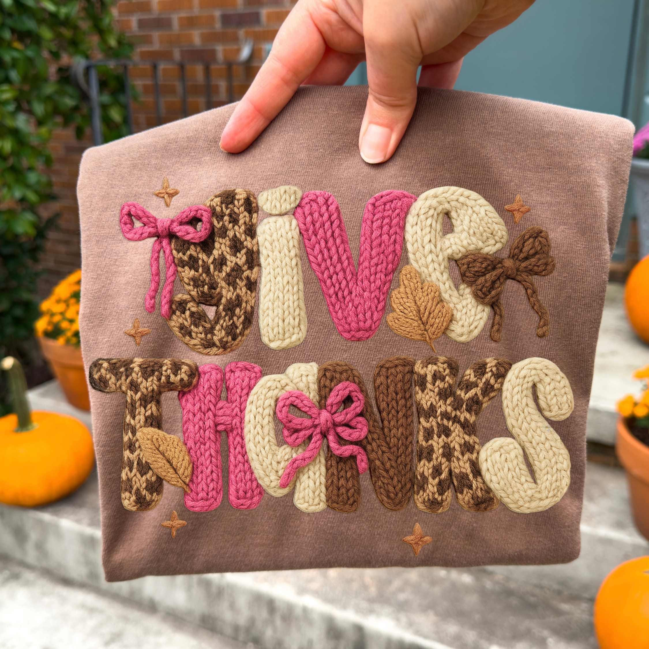 Dank Leopard Faux Wolle Stricken Give Dank PNG Knüpfhaken Thanksgiving Leopard Pink ...