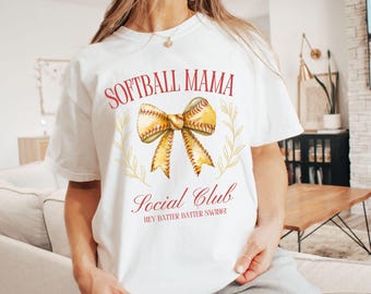 Softbal Mom Social club PNG Coquette strik Vintage retro aquarel zijlijn speeldag girly boujie preppy girl 300 DPI trendy sublimatie
