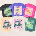 Comfort Colors\u00ae Custom Teacher Shirt Personalised Preppy Star Striped Teacher Team Tee Back to School T-Shirt Elementary Appreciation Gift