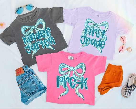 Grades Level PNG Bundle Preppy Back to School Blue Messy Green Doodle Hand Drawn Teacher bow Coquette Kindergarten Pre-K 1st 2d 3d 4th 5th