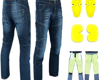 Motorfiets Kevlar Jeans CE Armor Beschermde Herenkleding Motorbike Denim Broek Broek Volledig beschermend met Kevlar