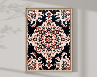 Vintage Textile Wandkunst, Antiker Wandteppichdruck, Modernes Bauernhaus, Eklektischer Druck - Esszimmer & Schlafzimmer Dekor