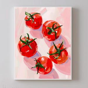 Tomatoes Art - Vegetable Wall Print - Vegetable Poster - Cozy Art for the Kitchen - Home Decorating Gift