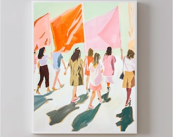 International Women&#39;s Day Painting | Feminist Art to Print | Digital Download | Empowerment and Equality Women