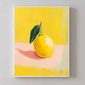 Lemon Art - Vegetable Wall Print - Vegetable Poster - Cozy Art for the Kitchen - Home Decorating Gift