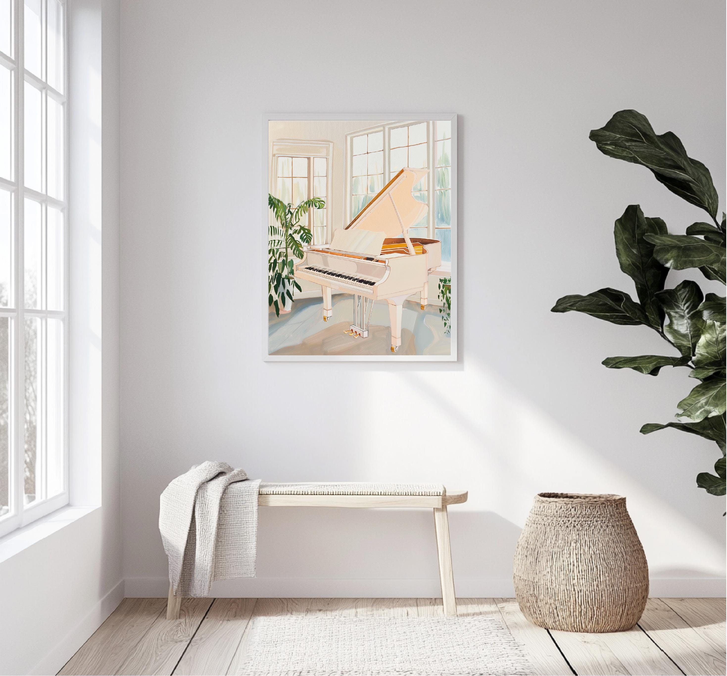 Piano Painting | Music Wall Art Print | Music Digital Print | Music ...