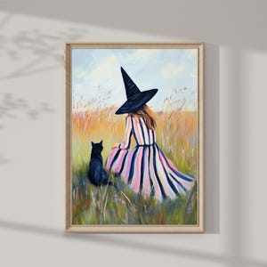 Pink halloween Print Art | Pink Pastel Halloween Wall Decor Print | Fall decor Digital Download | Printable art - Girl&#39;s room decor
