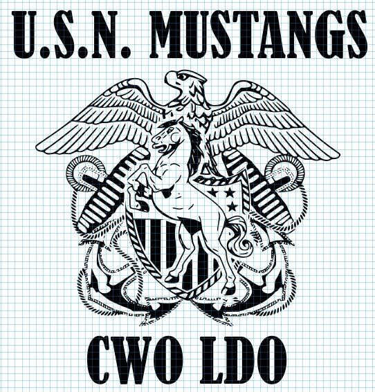 U.S.N. Mustang Crest and Text - Etsy