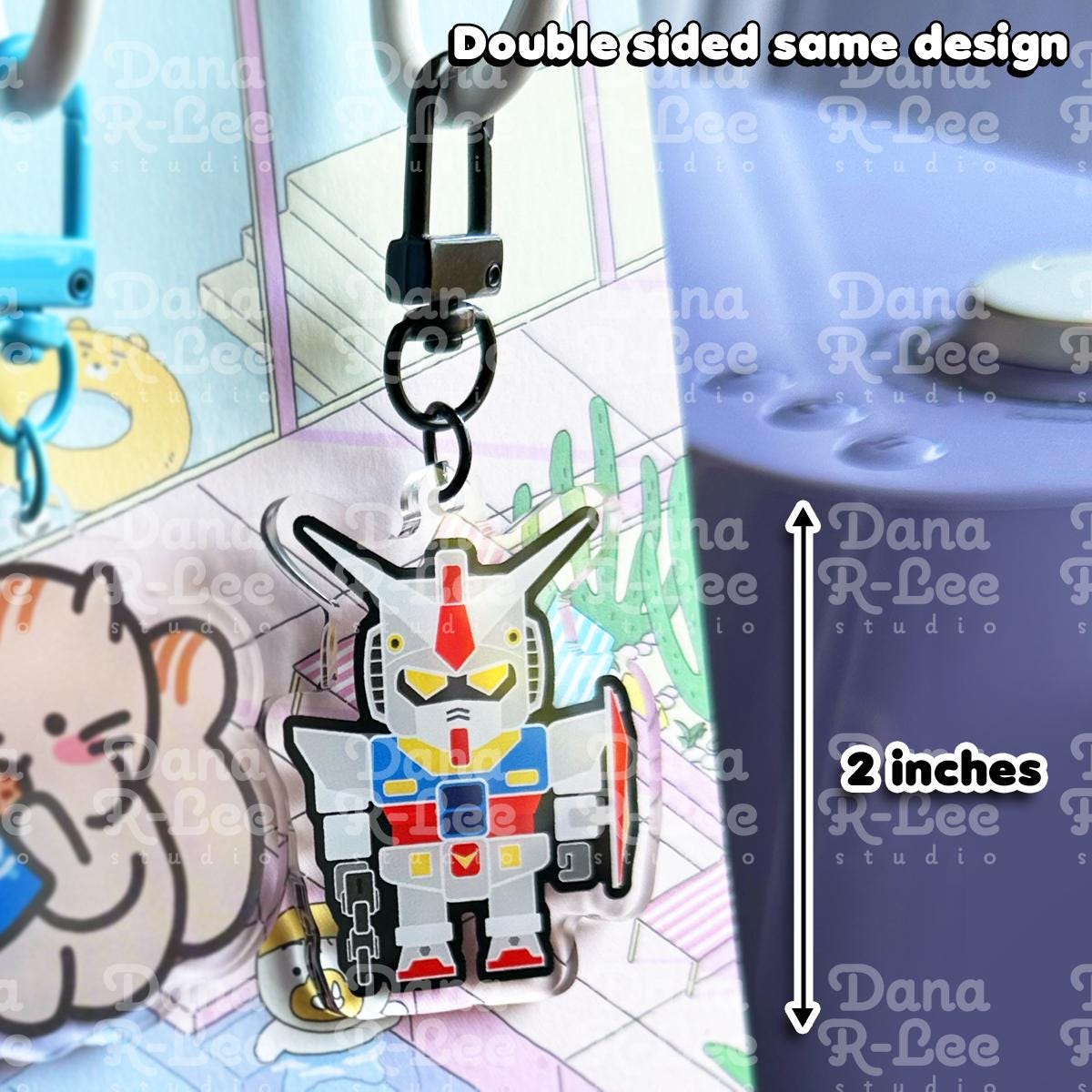 Wing Hong Key Chain Wing Zero Gundam Keychain Gift for Gundam Lover Keyring for Him Acrylic ...