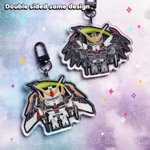 Deathscythe EW Hell Keychain Gift For Gundam Lover Keyring For Him Acrylic Keychain For Her Anime Keyring Cute Keychain For Birthday