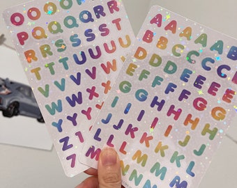 Alphabet Sticker Sheets, 8 different option