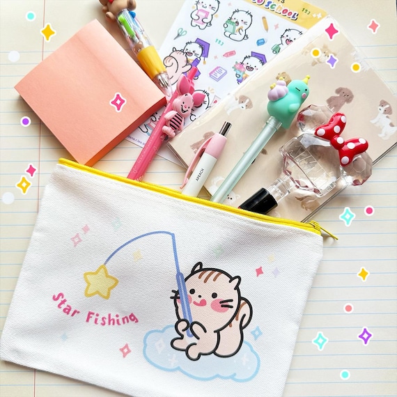 Cute Pouch for Pencil Case Kawaii Zipper Pouch for Organizing Bag