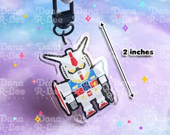 Gundam-inspired Keychain Gift For Gundam Lover Keyring For Him Acrylic Keychain For Her Anime Keyring Cute Character Keychain For Birthday
