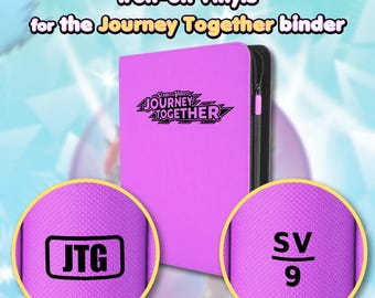 Vinilos termoadhesivos para carpetas de Pokémon para Journey Together para Master Set para TCG Pokemon Card Collection Versión abreviada para carpeta DIY