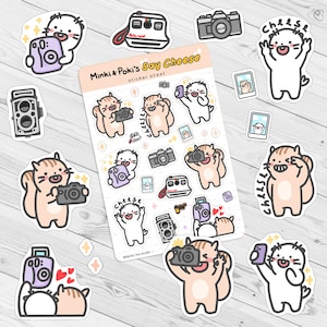 Cute Photograph Sticker Sheet For Camera Lover Selfie Time Sticker For Memory Polaroid Sticker For Polaroid Camera Decor Sticker