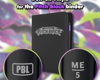 Pokimon Strykpärm Vinyler för Pitch Black för Master Set TCG Pokemon Kortsamling Förkortningsversion för Pärm Gör-det-själv Stryk-på