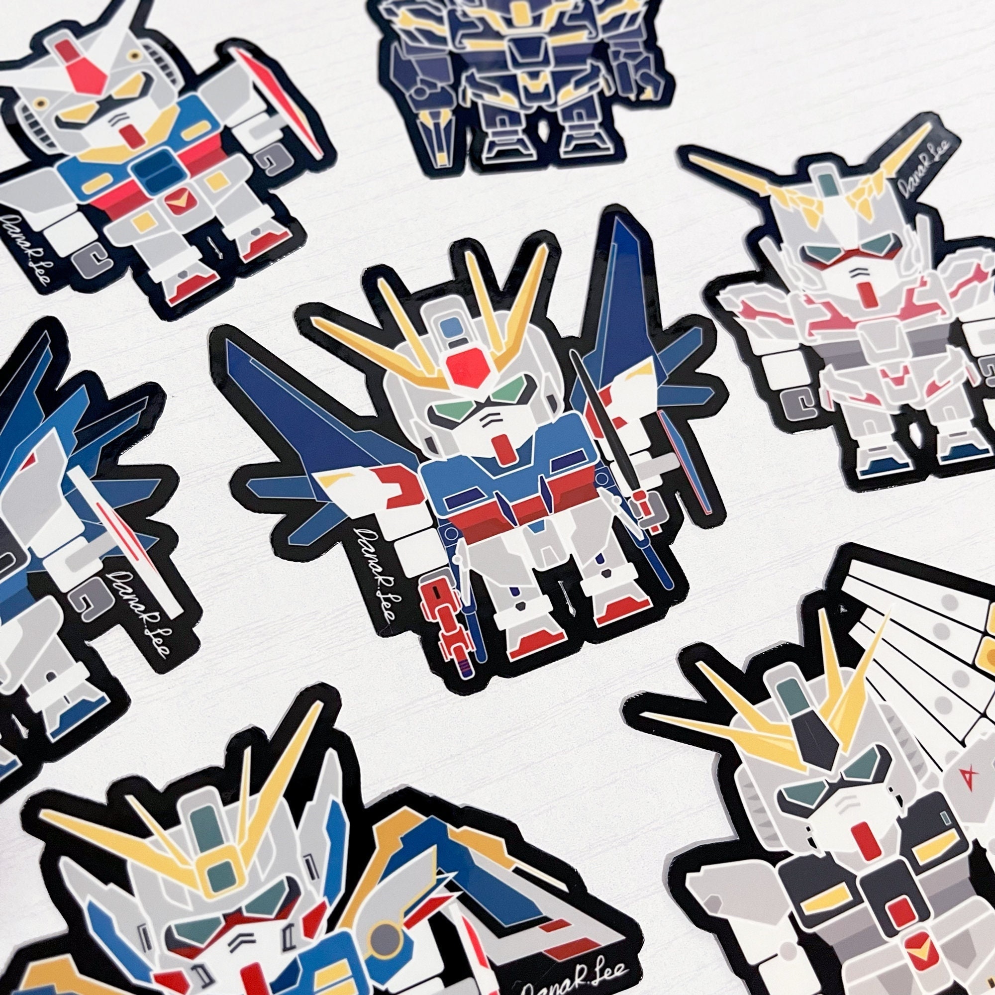7gundam Sticker Pack, Gundam Sticker Bundle, Gundam Inspired Waterproof Sticker Pack